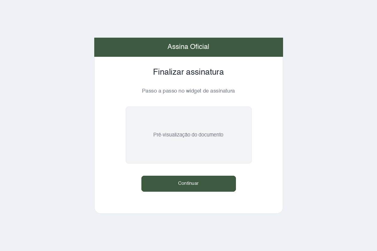 Tela de escolha do tipo de assinatura
